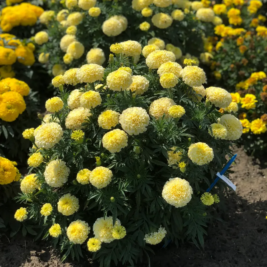 Tagetes erecta Vanilla Cream F1.webp