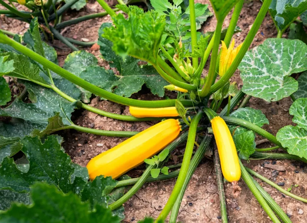 plant de courgette jaune